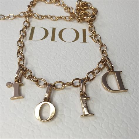 dior small necklace|Dior letters necklace value.